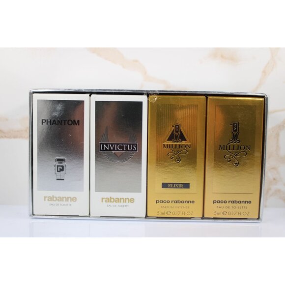 Paco Rabanne Men's Fragrance Set Phantom Invictus & 1 Million 4 x 5ml SEALED NIB - Picture 6 of 8